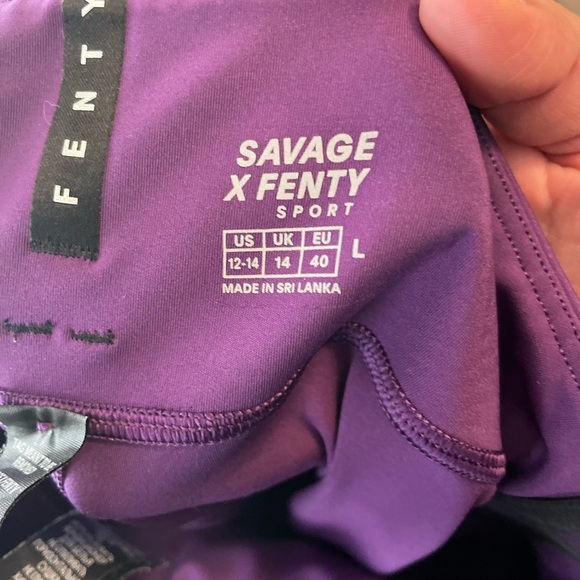 Savage X Fenty Main Player High Waist Legging Purple Galaxy size L - Picture 9 of 9